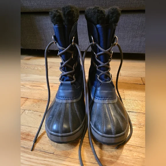 Sorel 1964 PAC Nylon Waterproof Snow Boots in Navy, Black | Mens Size 10 - Picture 13 of 16